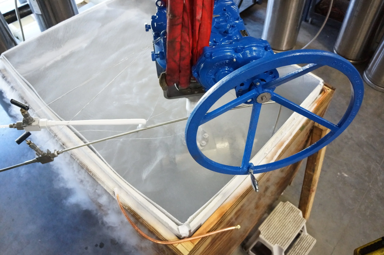 Cornerstone Valve industrial ball valve installation